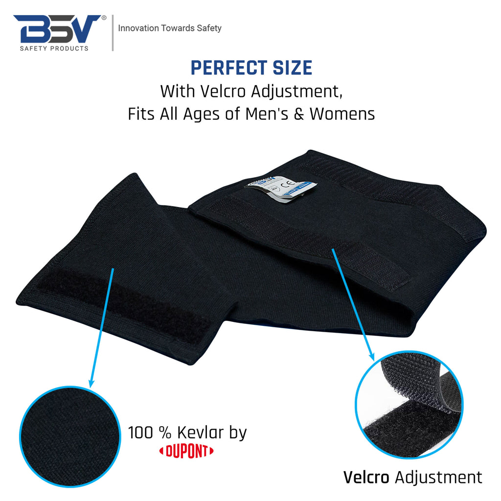 BSV Kevlar 2 Layers Adjustable Neck Protector - Cut, Scratch & Heat Resistant